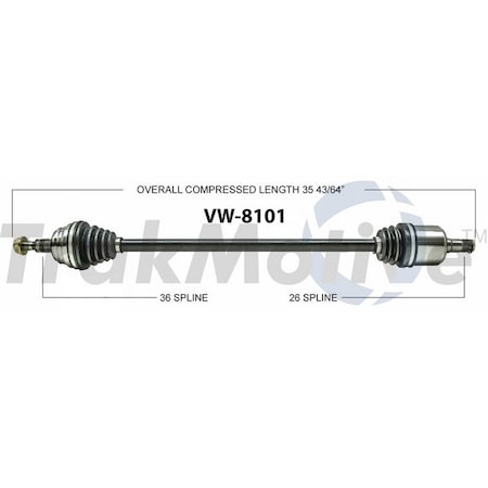 Surtrack Axle Cv Axle Shaft, Vw-8101 VW-8101